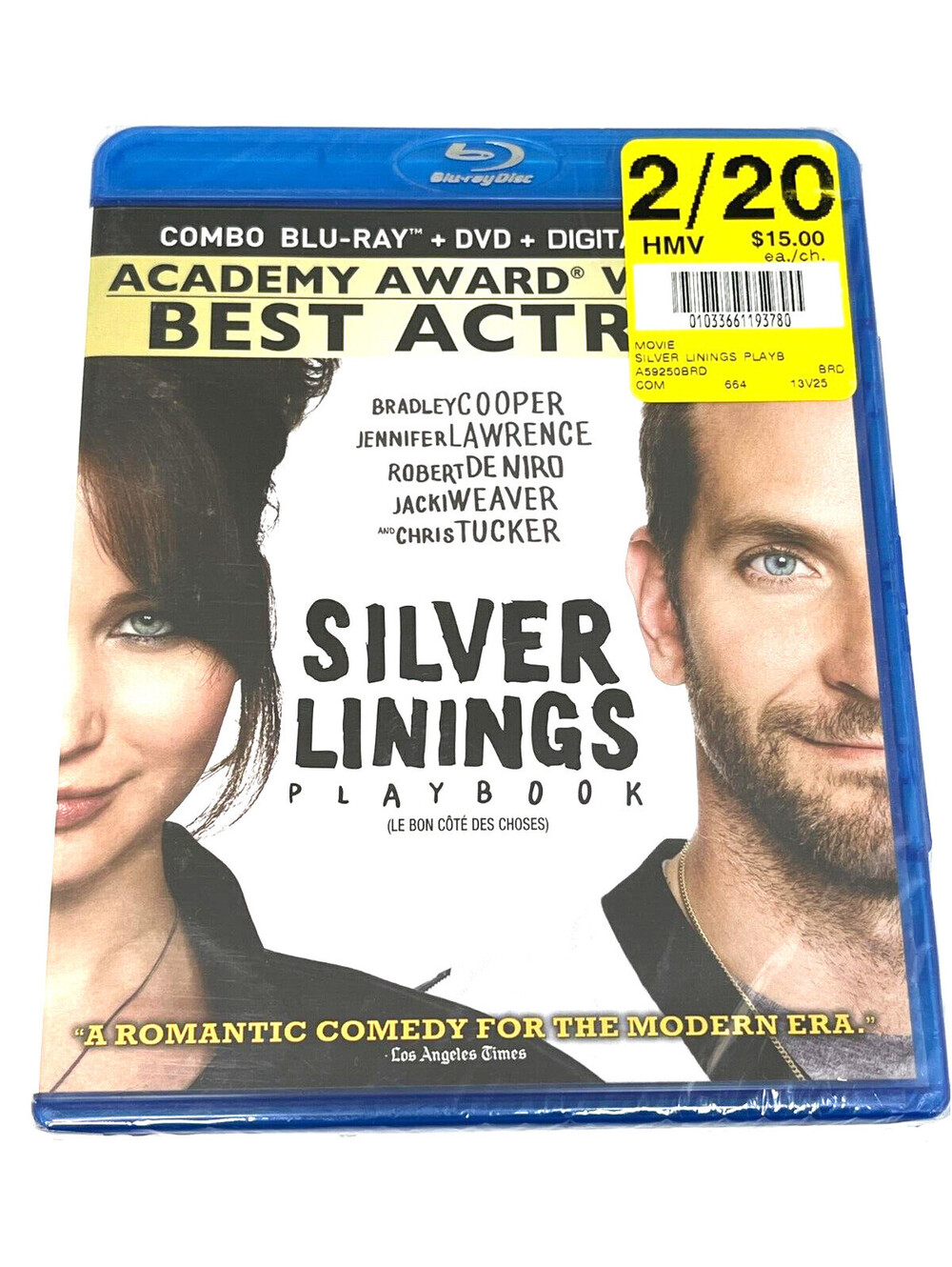 Silver Linings Playbook Blu-ray + DVD + Digital - Brand New Sealed